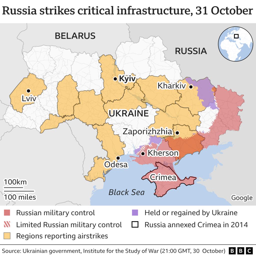 Ukraine’s Military Capabilities Under Severe Threat as Russian Strikes Target Critical Infrastructure